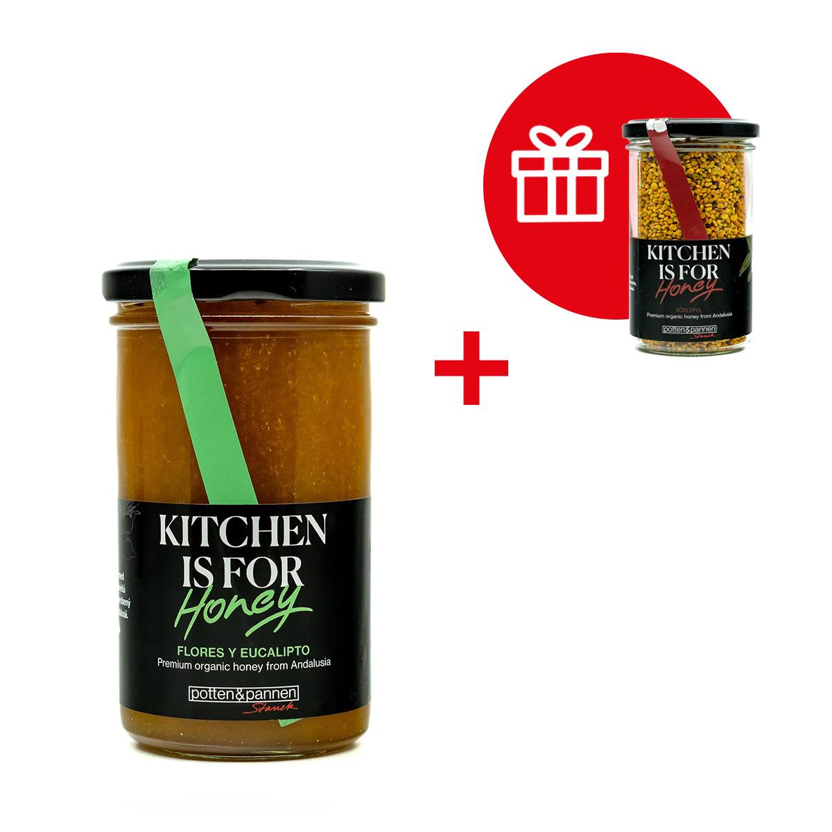 Bio med Flores y Eucalipto z divokých květin a eukalyptu, 375 g