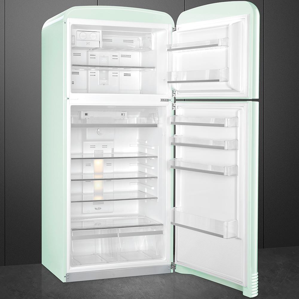 Kombinovaná lednice s mrazákem nahoře 50's Retro Styl, FAB50R, 400 l/124 l, pravostranná, 187x80 cm