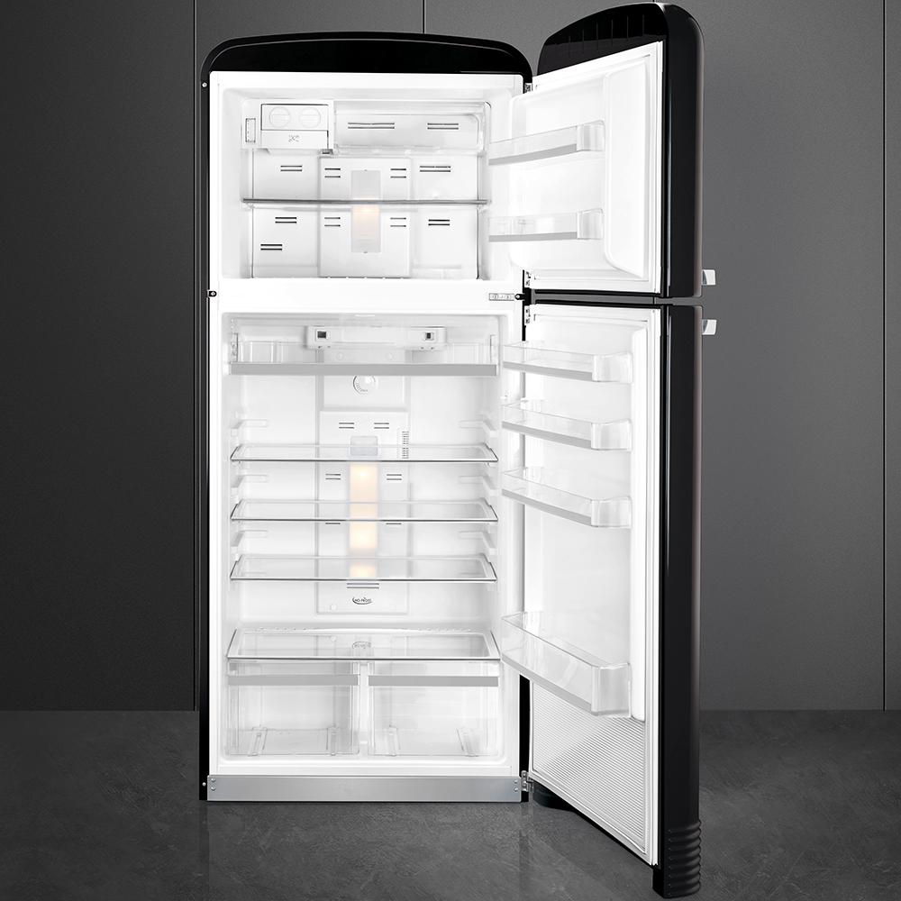 Kombinovaná lednice s mrazákem nahoře 50's Retro Styl, FAB50R, 400 l/124 l, pravostranná, 187x80 cm