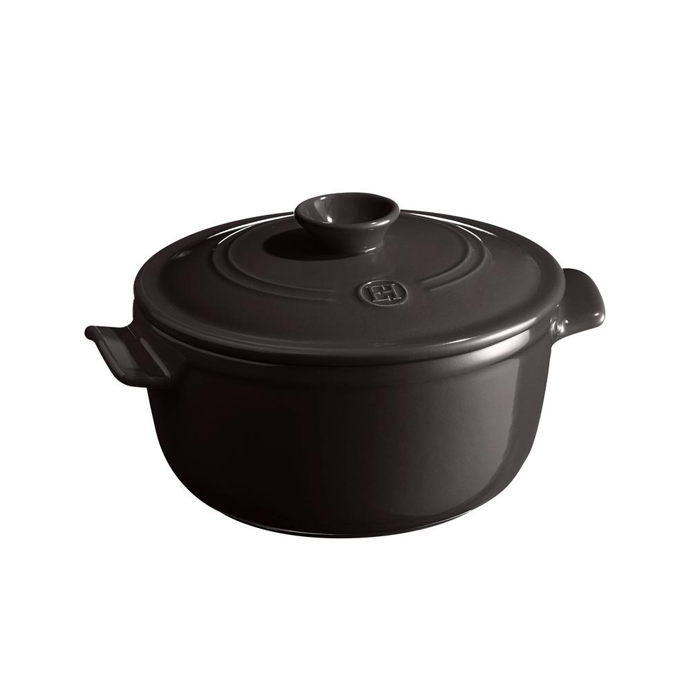 Keramický hrnec s poklicí Flame, Ø 22 cm / 2,5 l, granátová