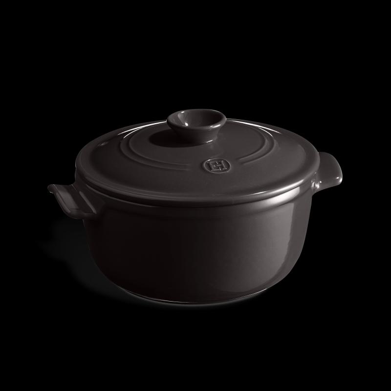 Keramický hrnec s poklicí Flame, Ø 22 cm / 2,5 l, granátová