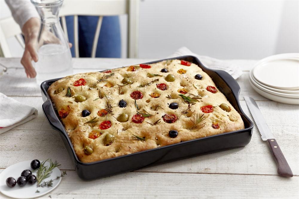 Forma na italský chléb foccacia 40,5 x 32 cm, pepřová