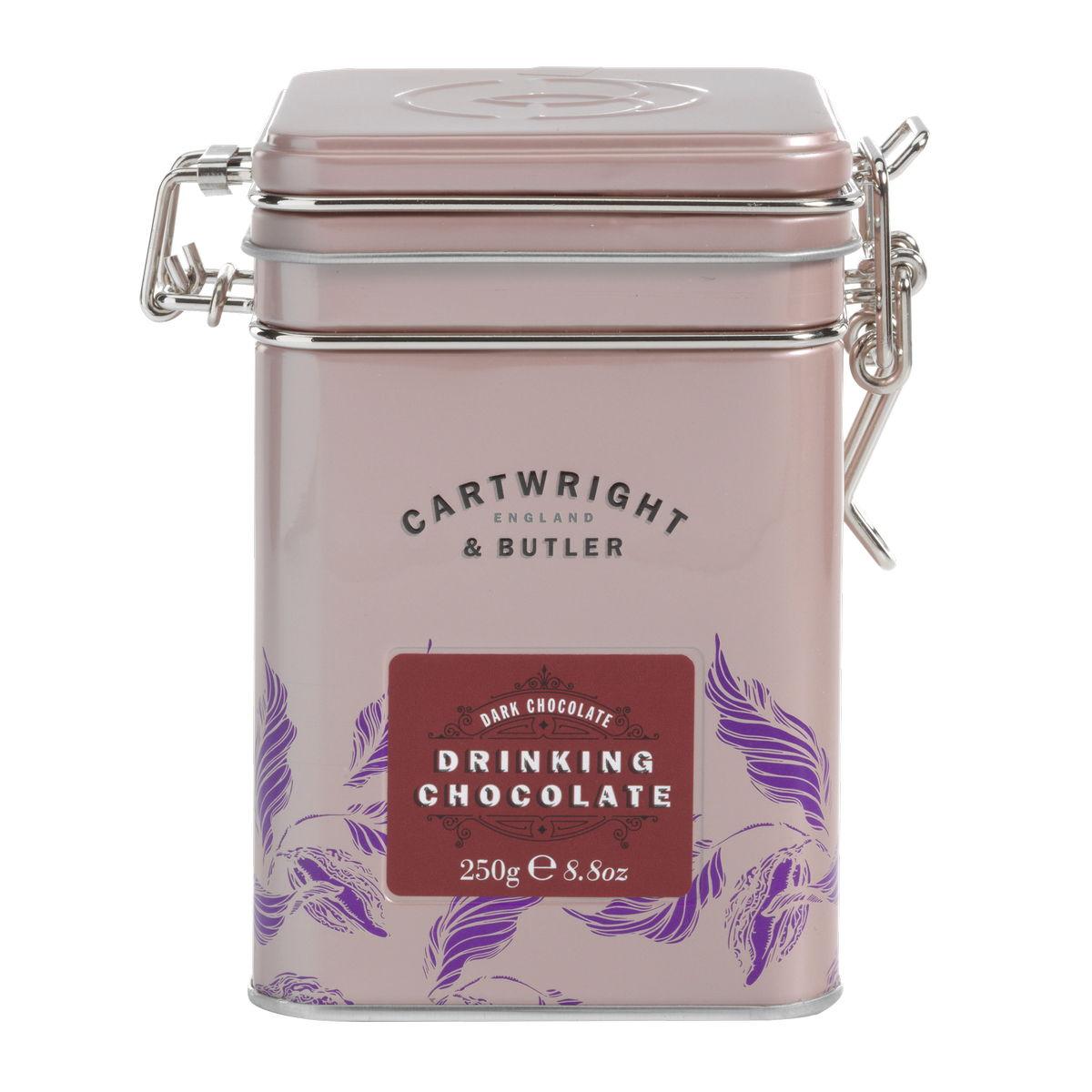 CARTWRIGHT & BUTLER Horká hořká čokoláda v plechové dóze 250g