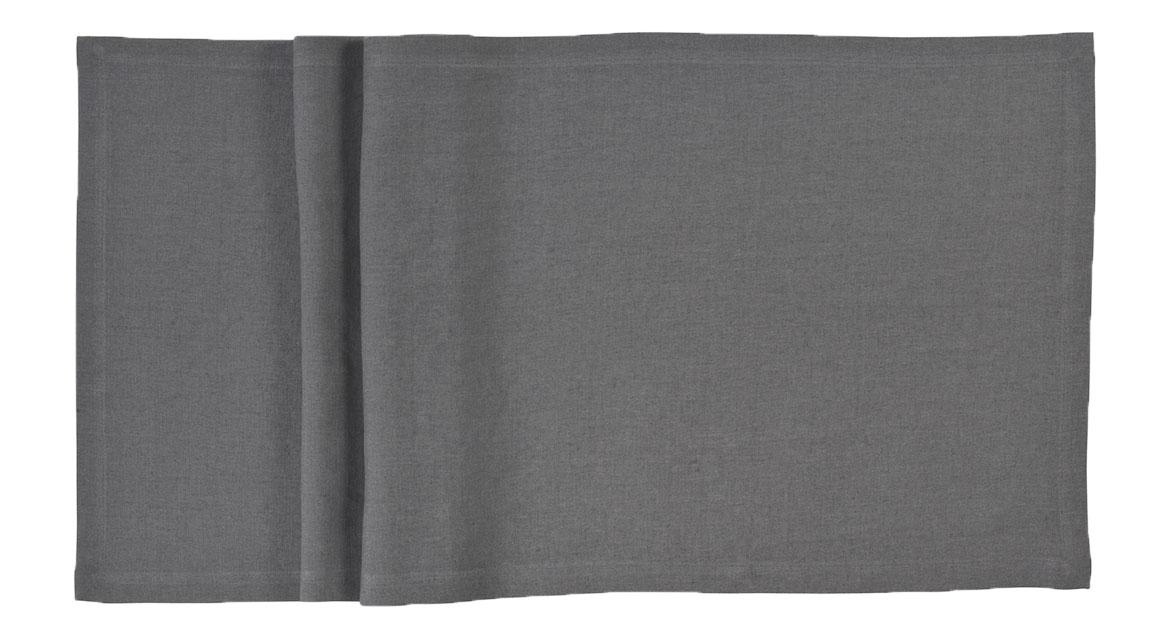 Běhoun na stůl Linnen, 50 x 140 cm, graphite