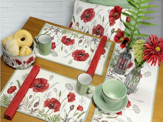 Gobelínové prostírání Poppy Meadow, 32 x 48 cm