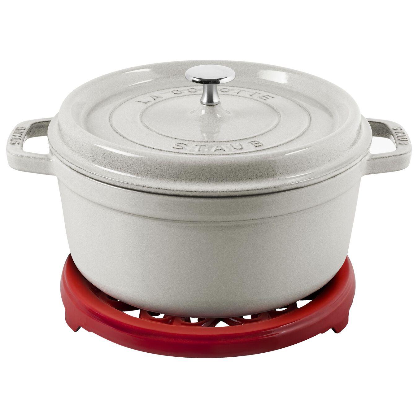 Podložka pod horké hrnce Lilie, 23 cm, višeň