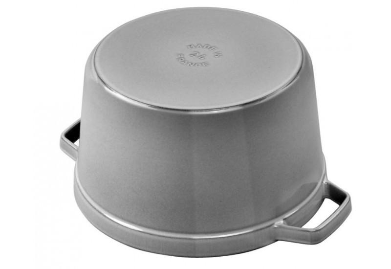 Litinový vysoký hrnec s poklicí Cocotte, Ø 24 cm / 4,8 l, černá