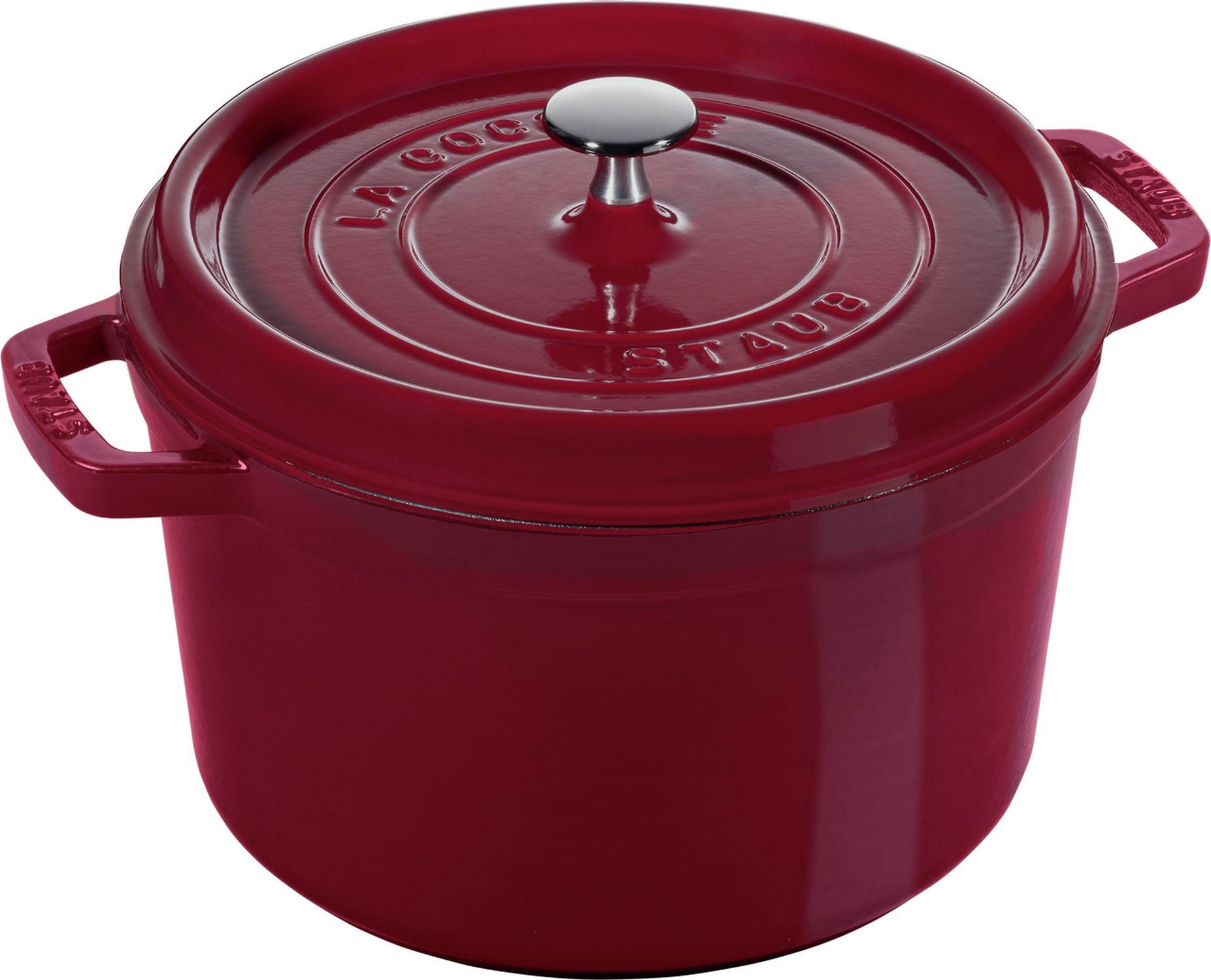 Litinový vysoký hrnec s poklicí Cocotte, Ø 24 cm / 4,8 l, černá