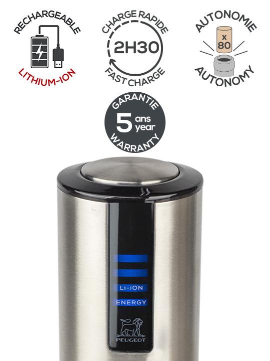 Dobíjecí elektrická vývrtka Elis Touch s výkonnou Li-Ion baterií, nerezová