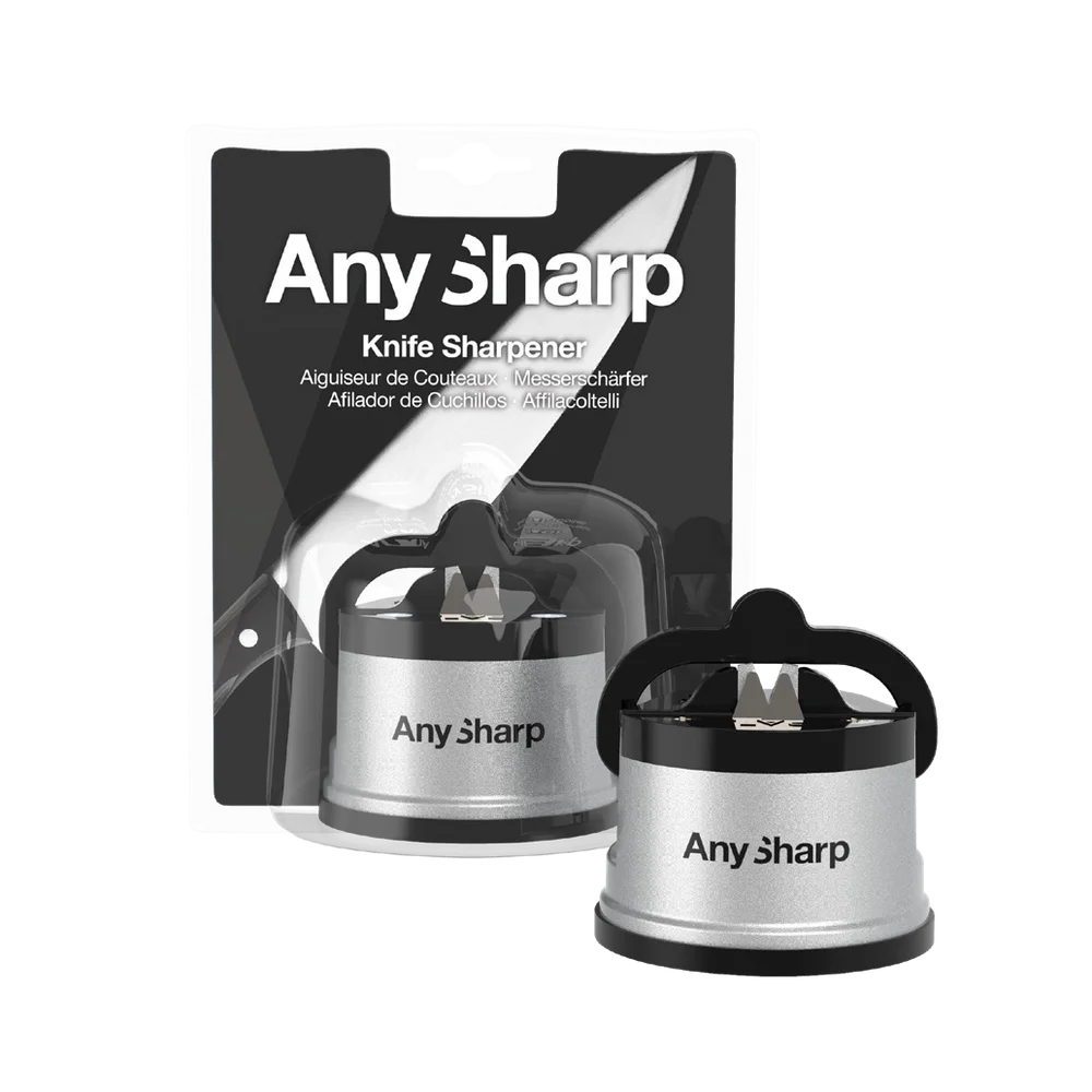 Brousek na nože Premium s plastovým tělem v blistru, stříbrná