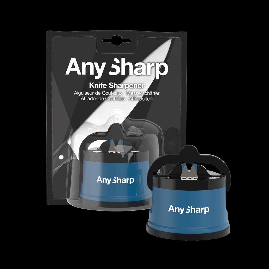 Brousek na nože Premium s plastovým tělem v blistru, stříbrná