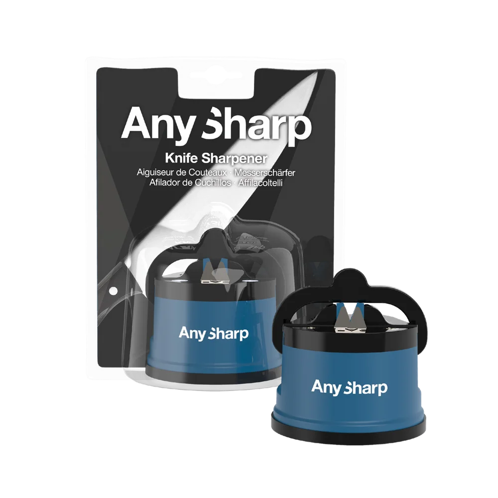 Brousek na nože Premium s plastovým tělem v blistru, modrá