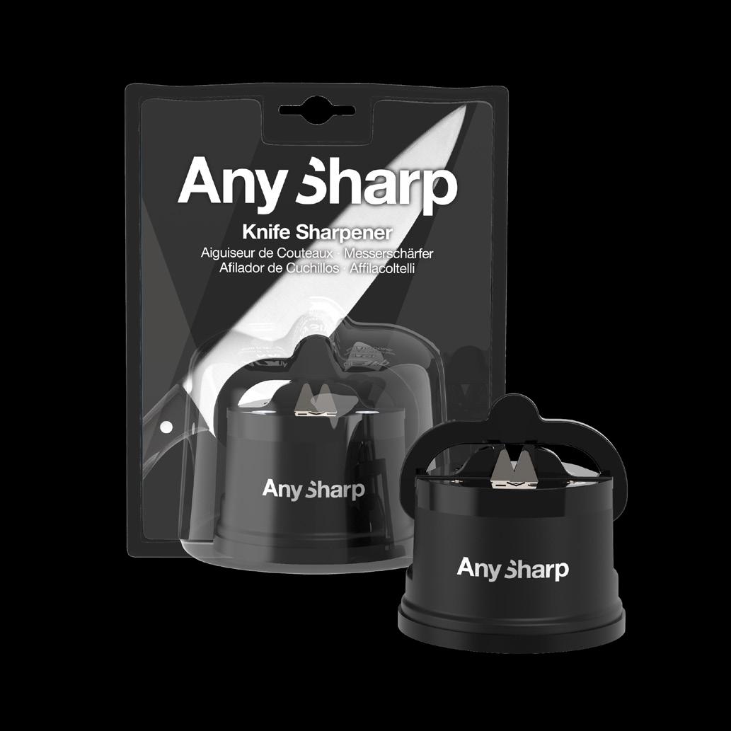 Brousek na nože Premium s plastovým tělem v blistru, stříbrná