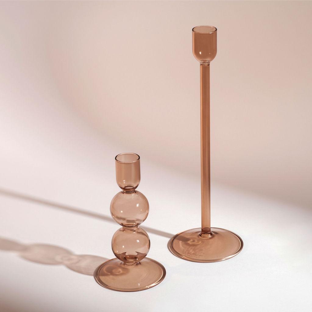 Skleněný svícen Like Home Bubble Clay, 13,5 cm