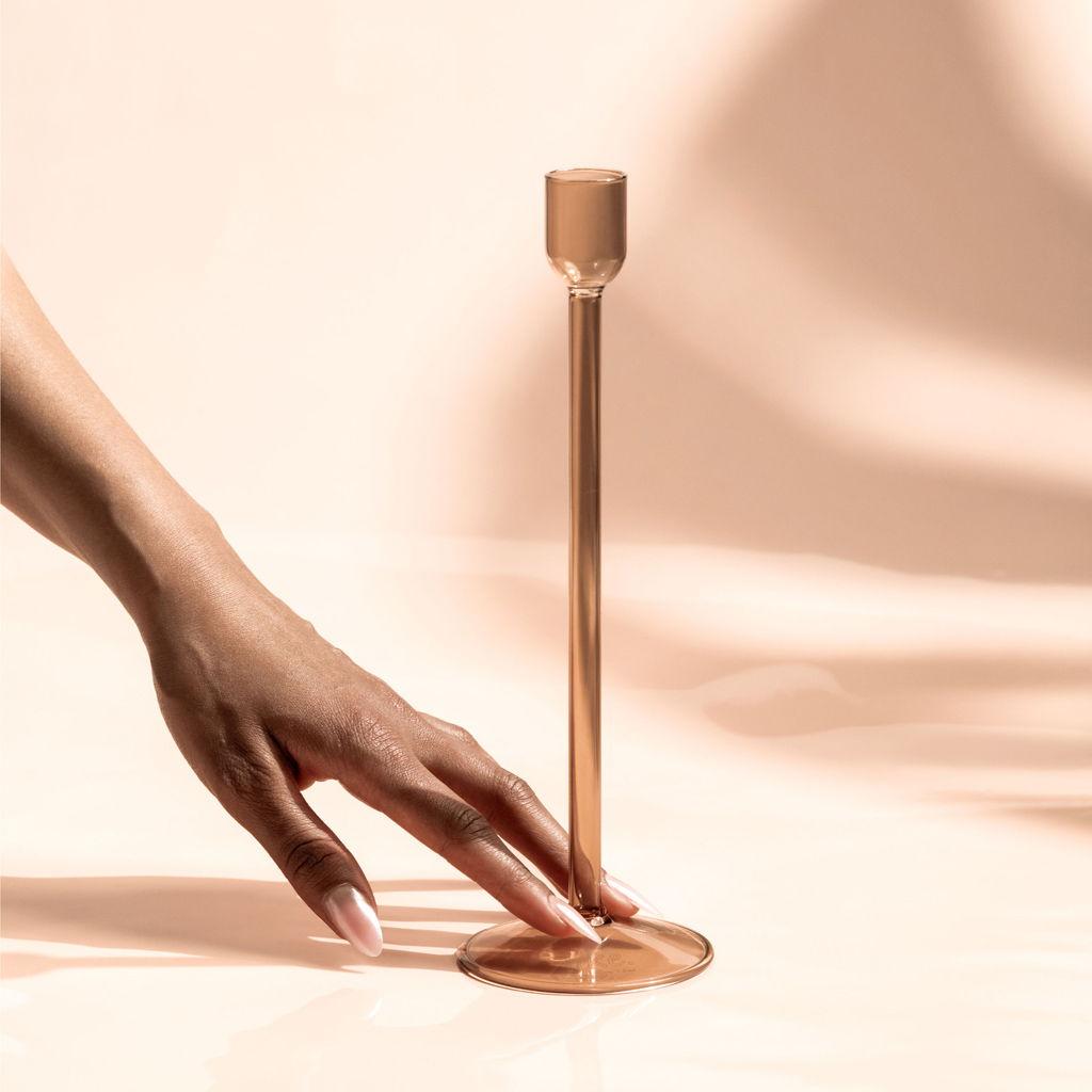 Skleněný svícen Like Home Clay, 25 cm