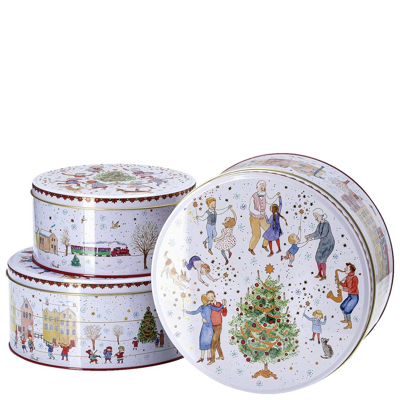 Vánoční sada 3 plechových dóz na cukroví, Christmas Sounds