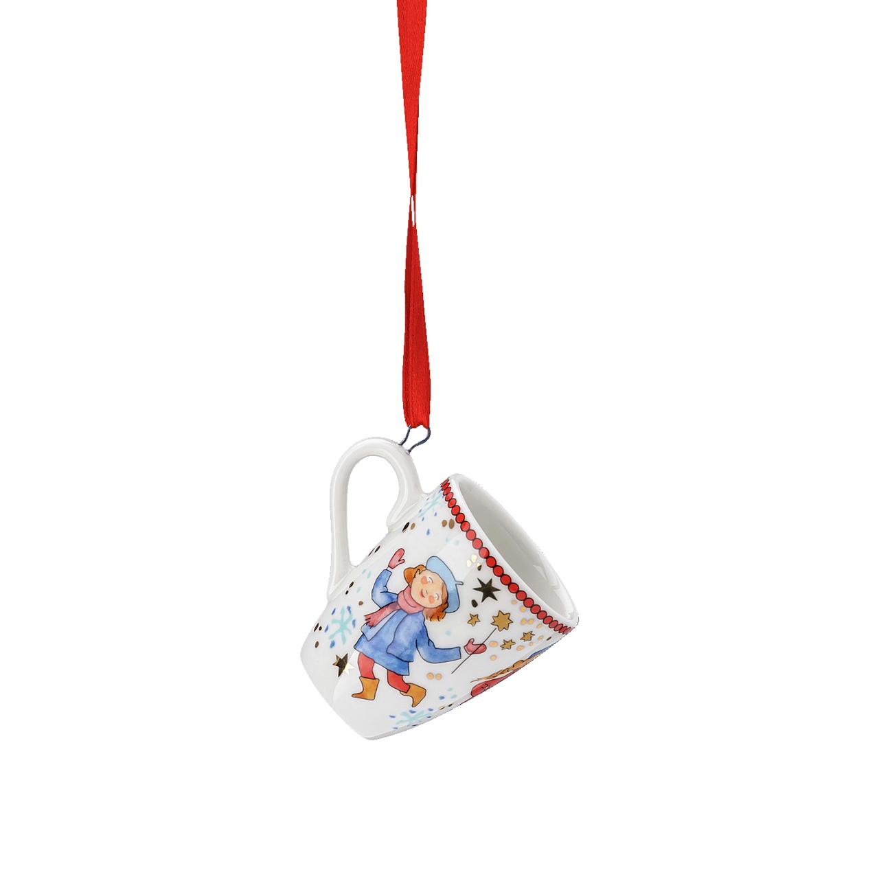 Vánoční set 3 porcelánové mini ozdoby, Christmas Sounds, 6 cm