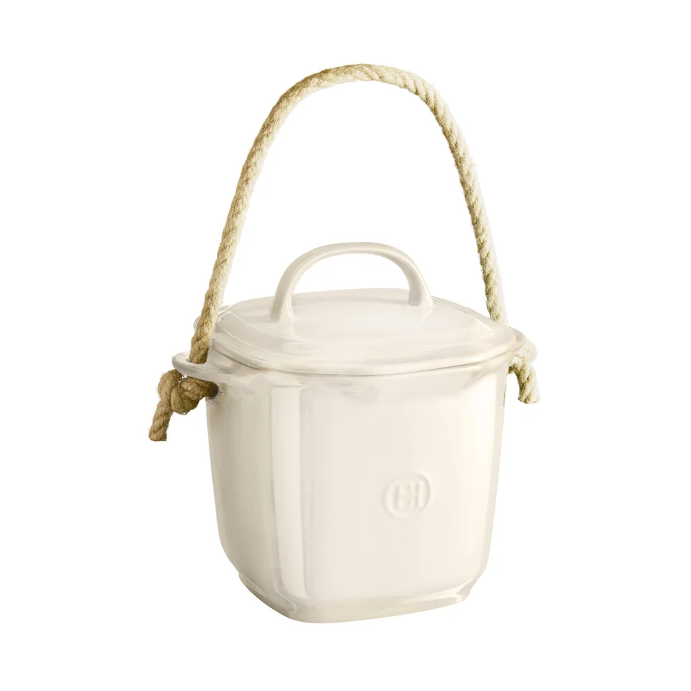 Keramická nádoba na bioodpad, 3,9 l, slonová kost