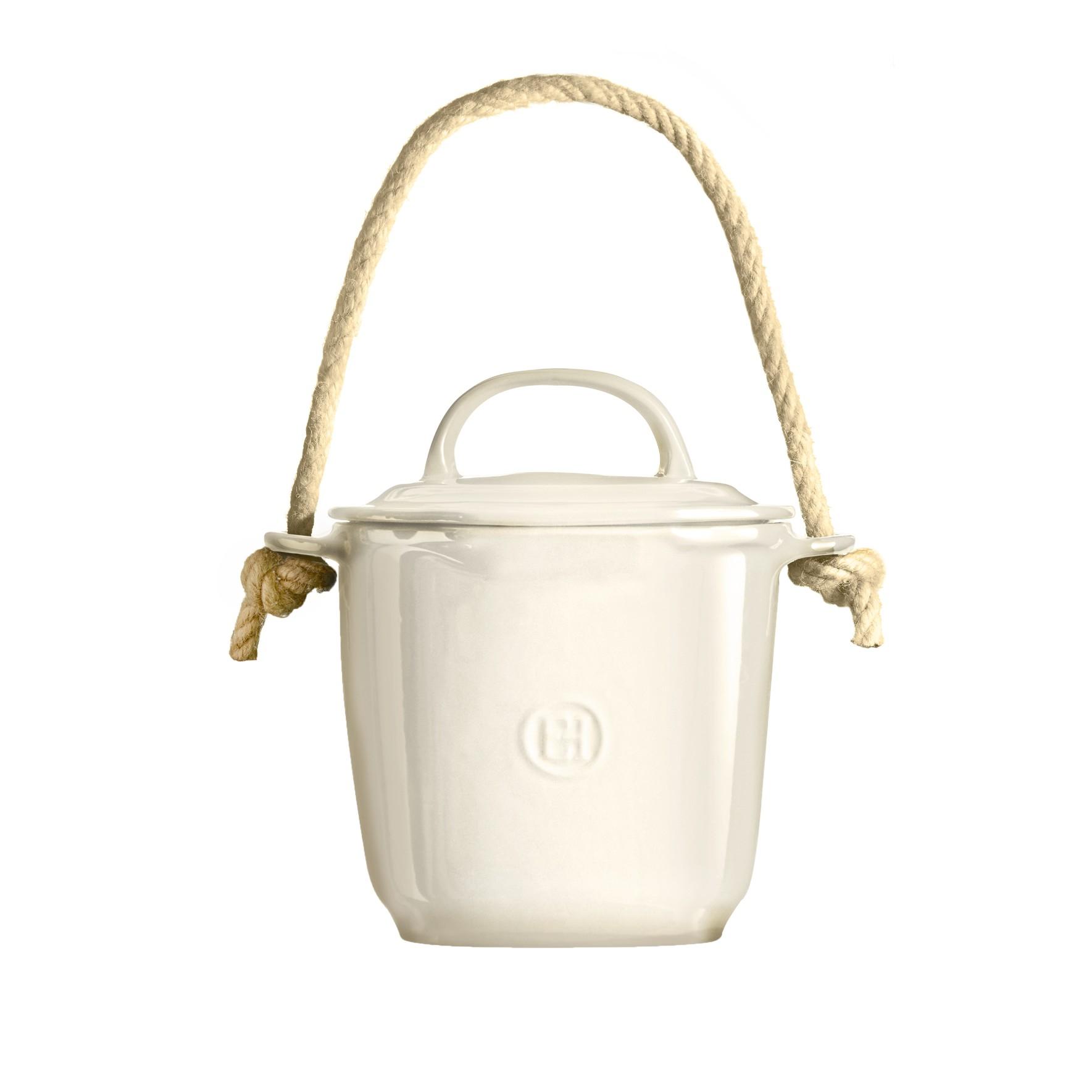 Keramická nádoba na bioodpad, 3,9 l, slonová kost