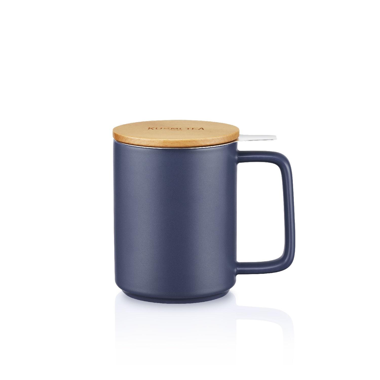 Hrnek na čaj s nerezovým sítkem, 0,48 l, vínová