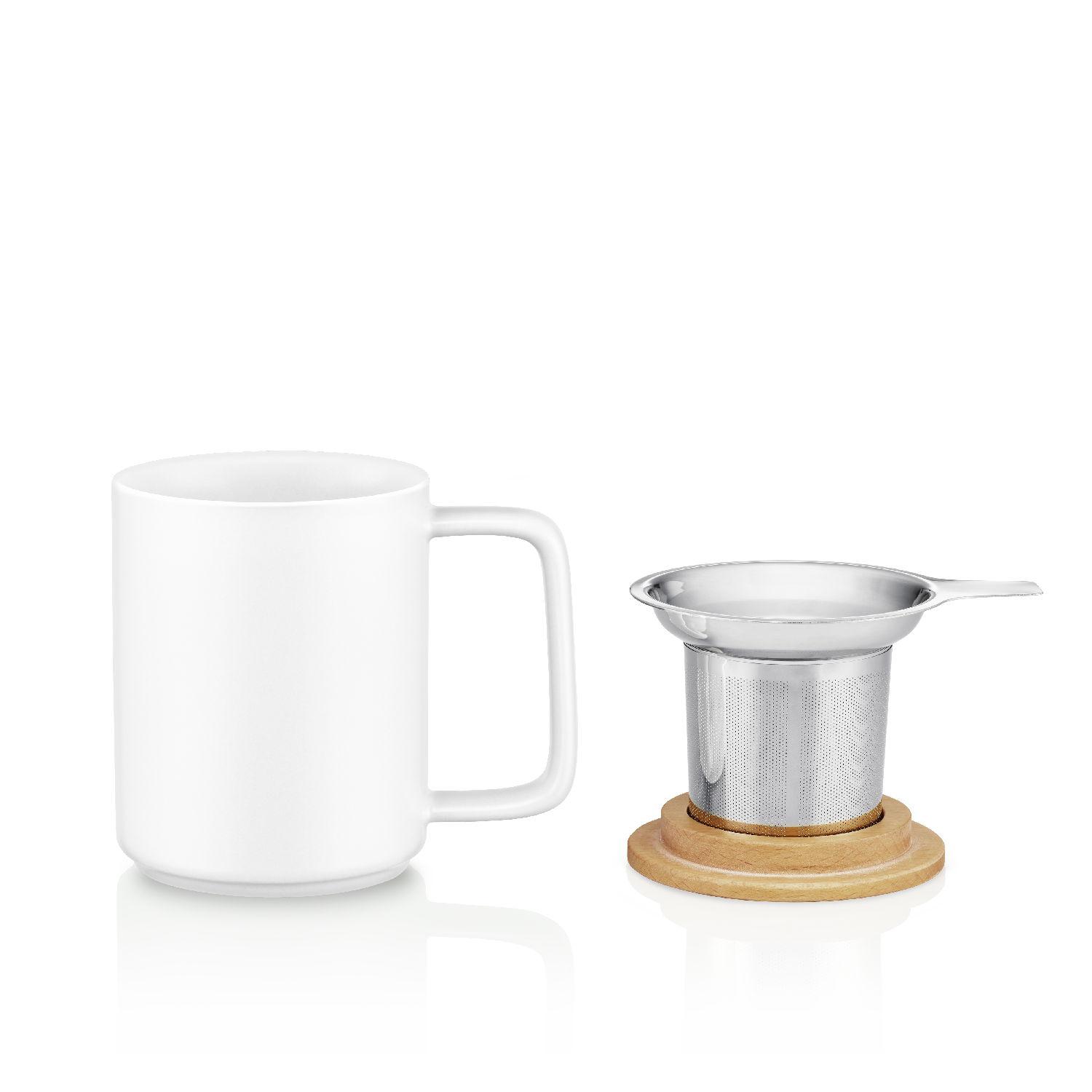 Hrnek na čaj s nerezovým sítkem, 0,48 l, vínová