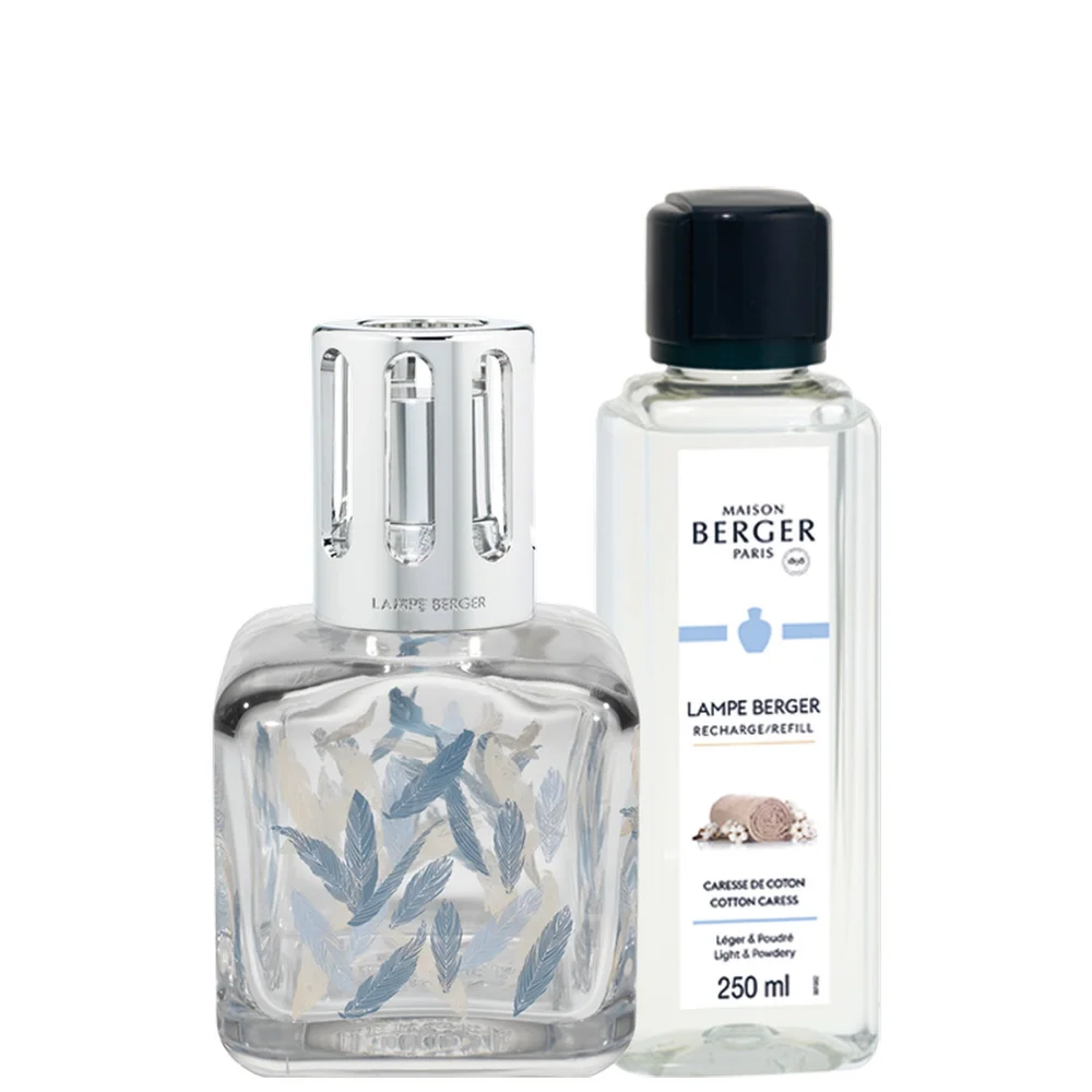 Katalytická lampa Glacon modrá, pírka + náplň Bavlněná péče, 250 ml