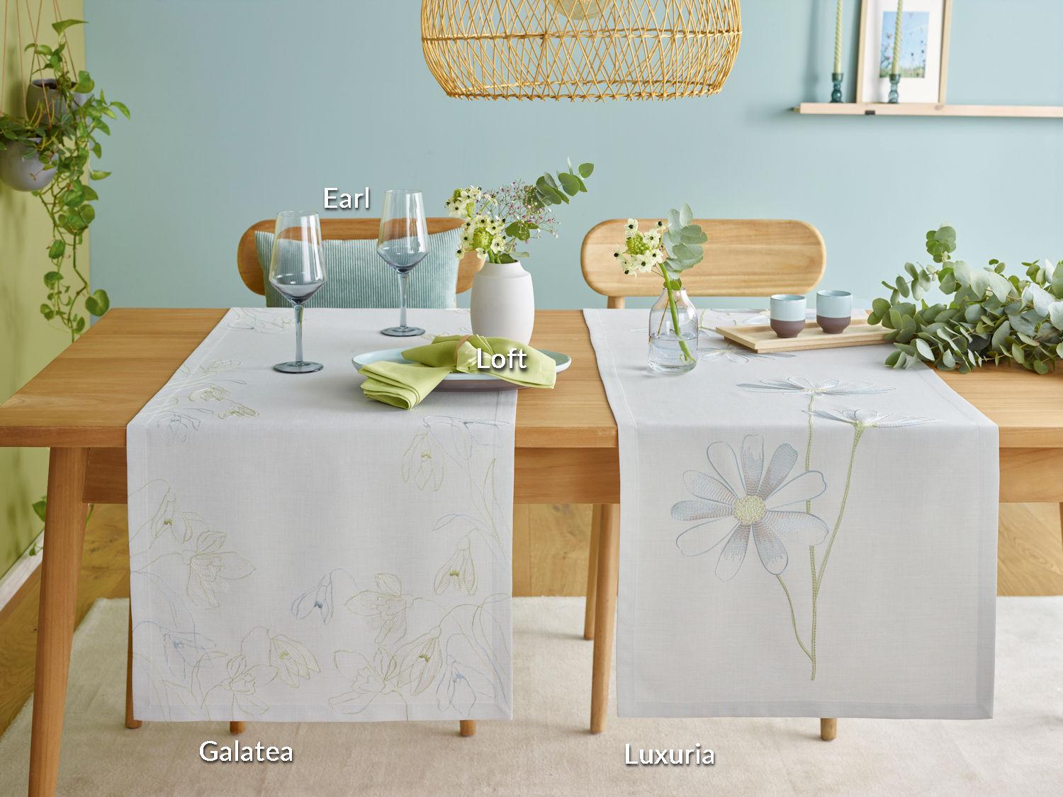 Běhoun na stůl Galatea, 50 x 150 cm, arctic grey