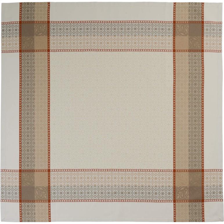 Žakárový běhoun na stůl Luca, 47 x 150 cm, taupe/burnt sienna