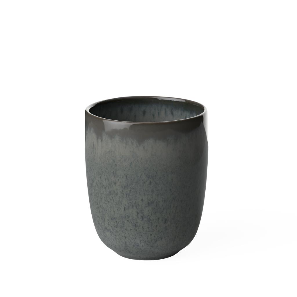 Kameninový hrnek bez ouška Lave gris, 0,4 l