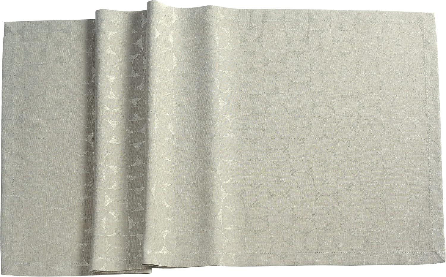 Damaškový ubrus s úpravou proti skvrnám Ora, 140 x 210 cm, moonbeam