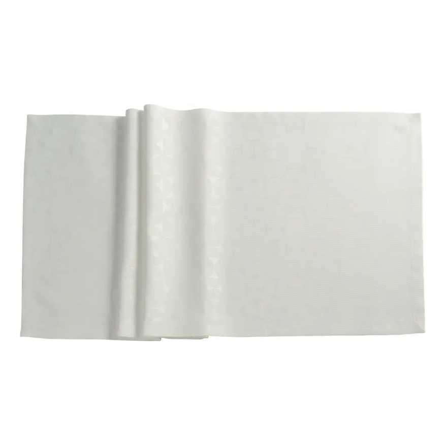 Damaškový běhoun na stůl s úpravou proti skvrnám Ora, 50 x 140 cm, ecru