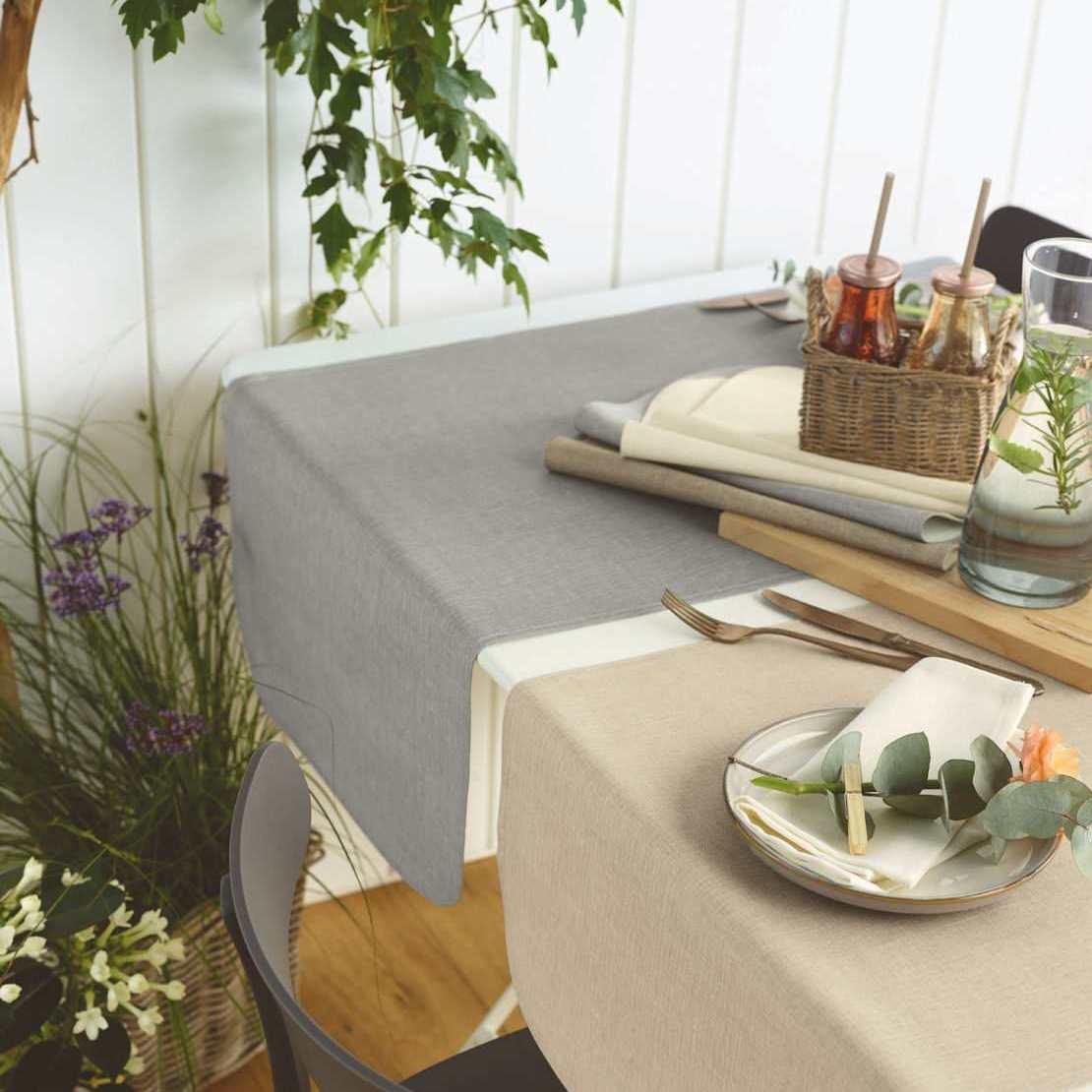 Omyvatelný běhoun na stůl Bistro Allegro, 50 x 140 cm, silber
