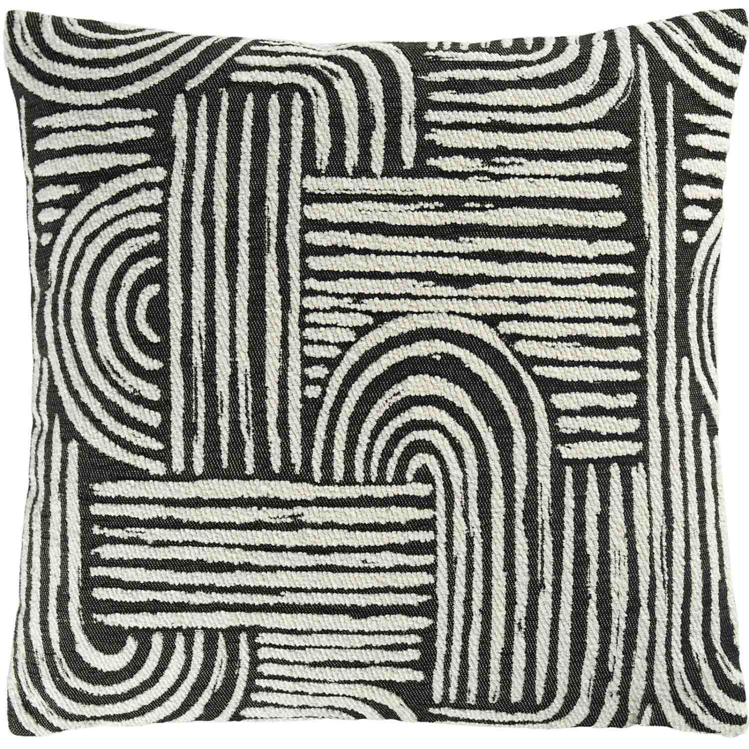 Žakárový povlak na poštář Arcus, 50 x 50 cm, black