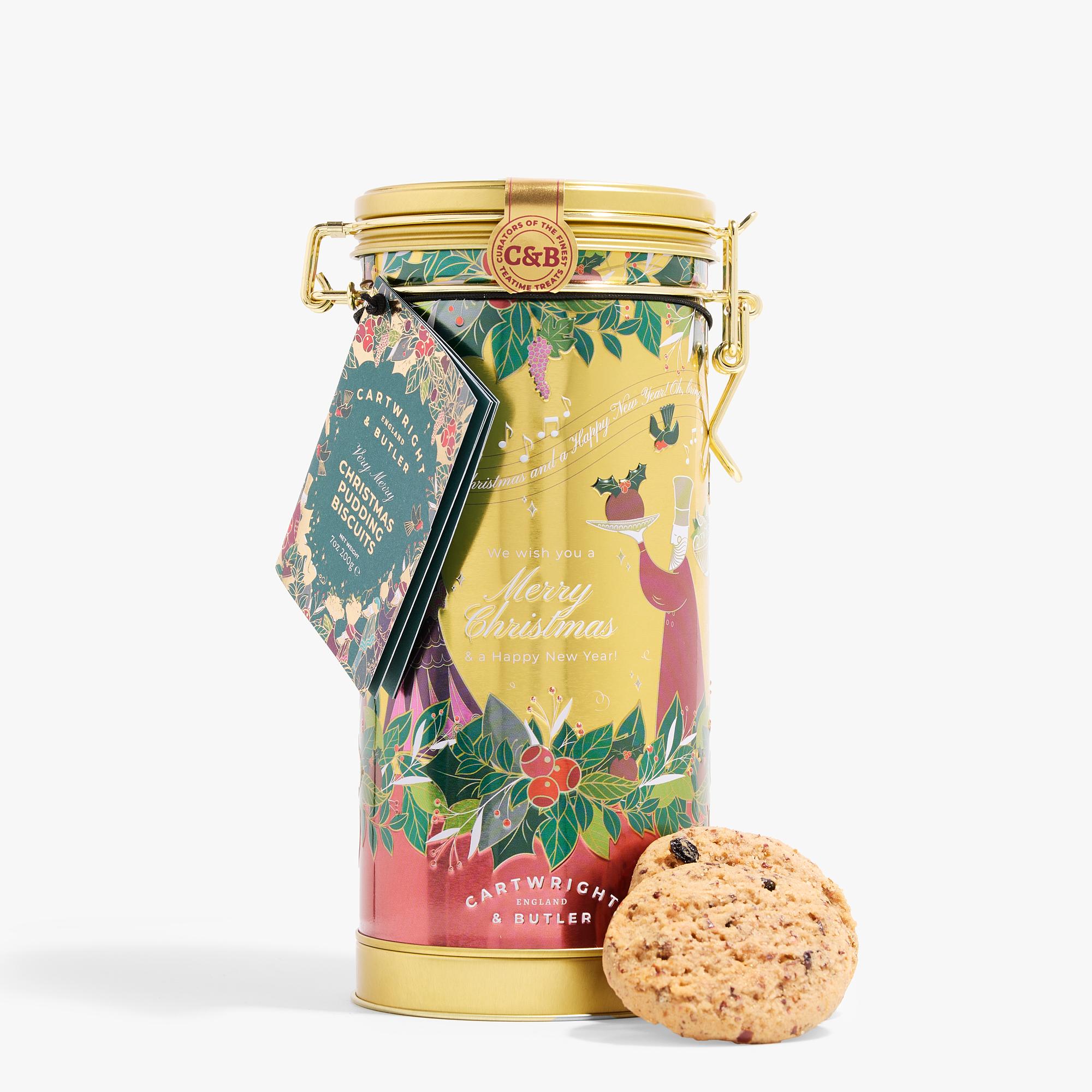 Vánoční máslové sušenky v hrací dóze