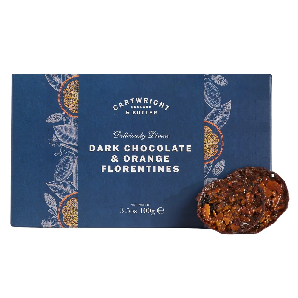 Vánoční pomerančové florentinky v hořké čokoládě