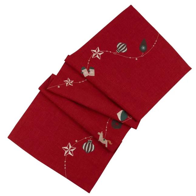 Sander Troy Loft 50x150 hranatý - 26 burgundy - Stolní běhoun