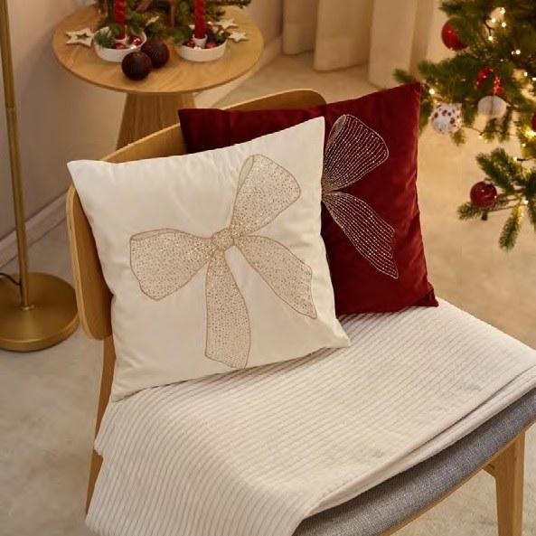 Sander Ribbon 40x40 hranatý - 76 marsala - Povlak na polštář