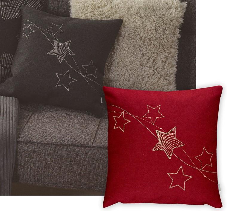 Vlněný povlak na polštář Stargazer 40 x 40 cm, red