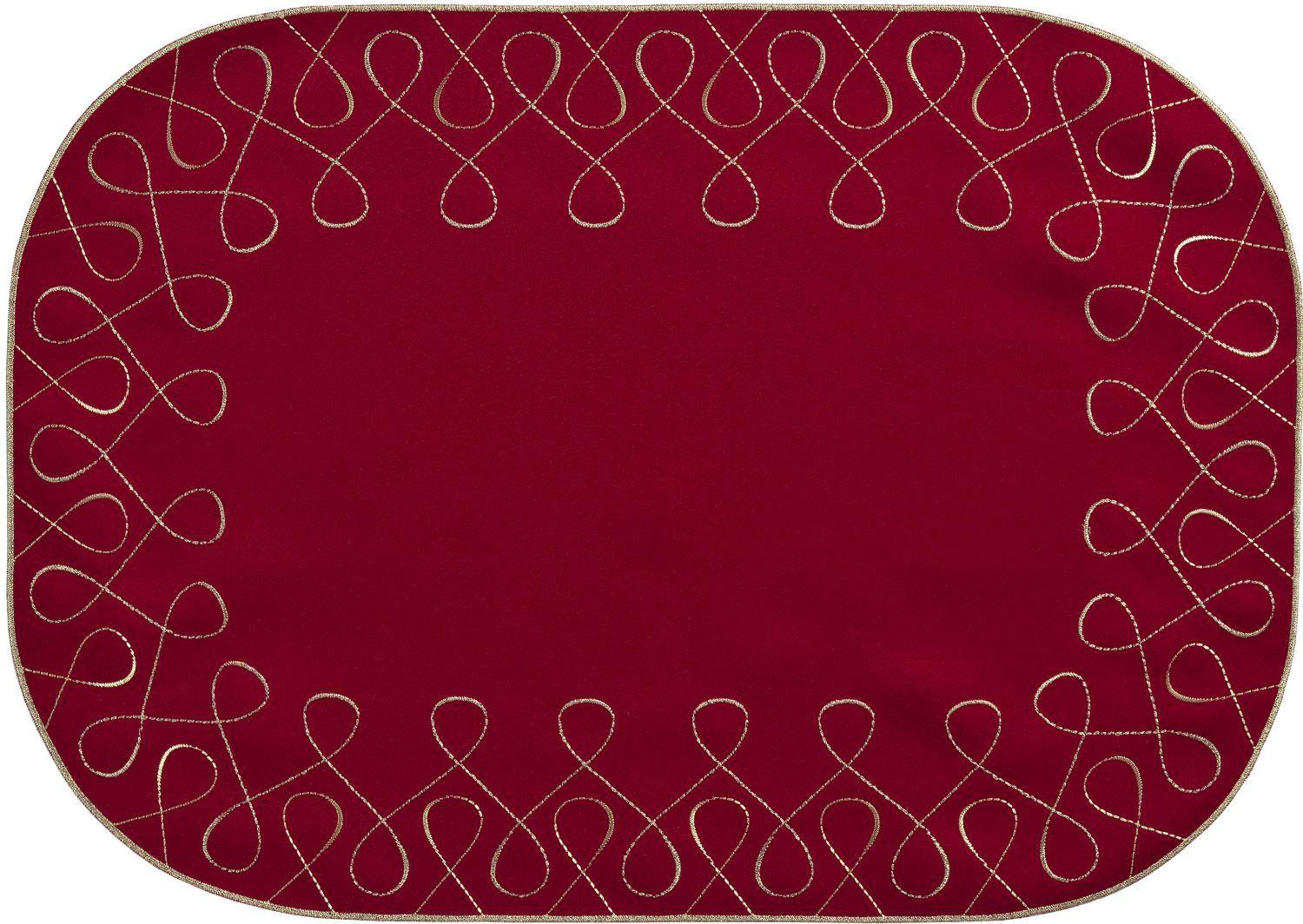 Sander Curly 35x50 hranatý - 26 burgundy - Prostírka
