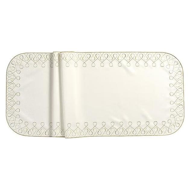 Sander Curly 50x150 hranatý - 29 ecru - Stolní běhoun