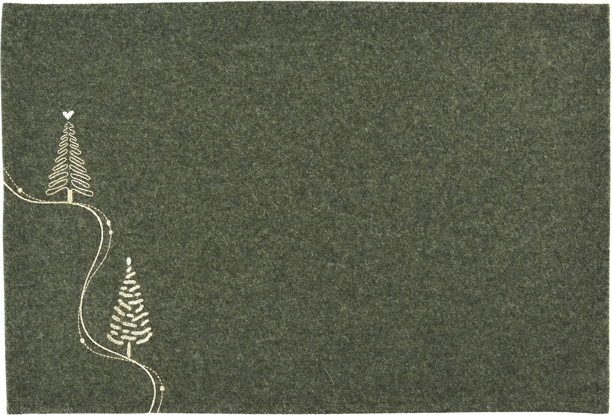 Prostírka It's Winter, 33 x 49 cm, dark green