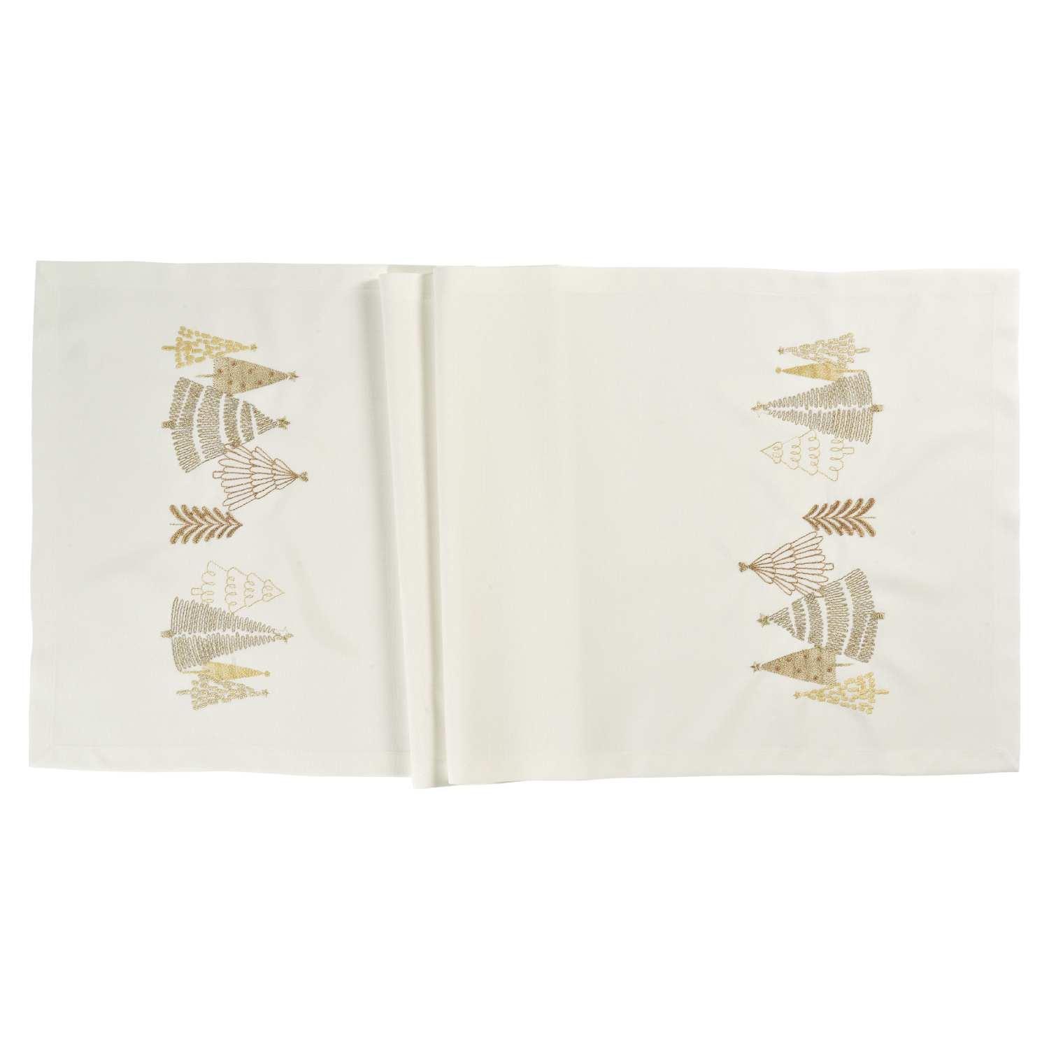 Sander Tiny Trees 50x150 hranatý - 29 ecru - Stolní běhoun