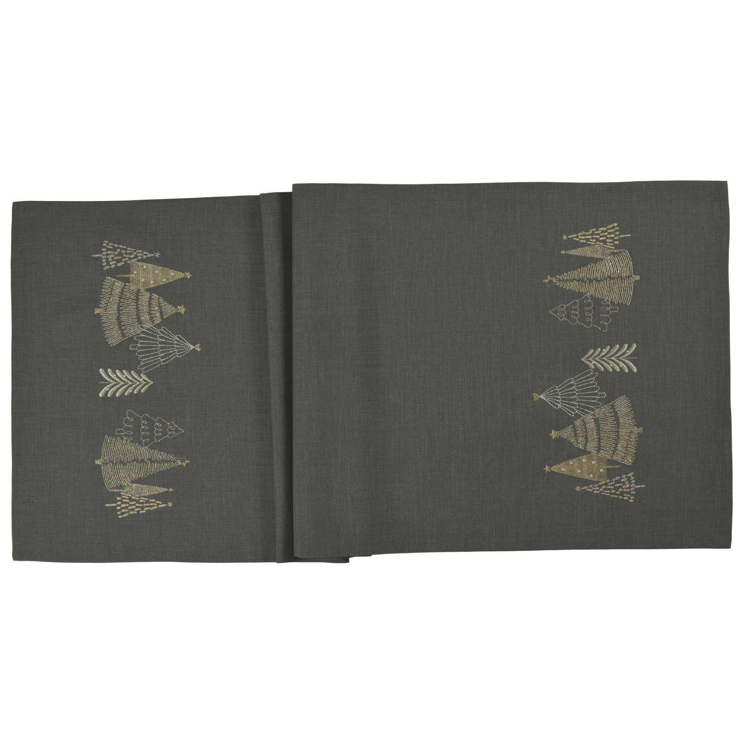 Sander Tiny Trees 50x150 hranatý - 34 graphite - Stolní běhoun