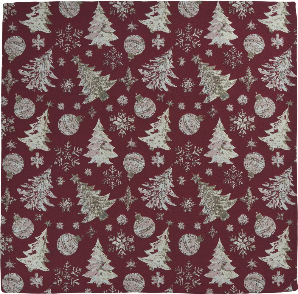 Žakárový ubrus Crystal Tree, 150 x 250 cm, burgundy