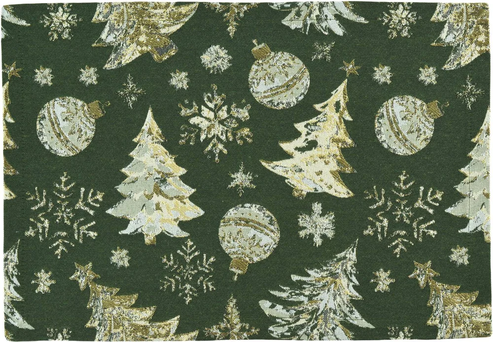Prostírání Crystal Tree s vánočním motivem, 35 x 50 cm, green