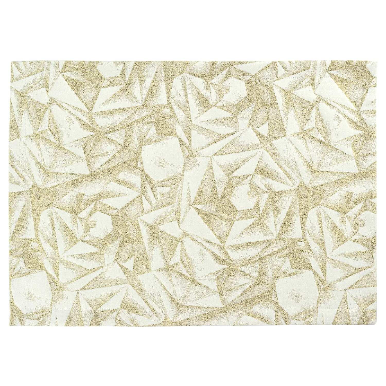 Žakárový ubrus Diamanti, 130 x 170 cm, ecru/gold
