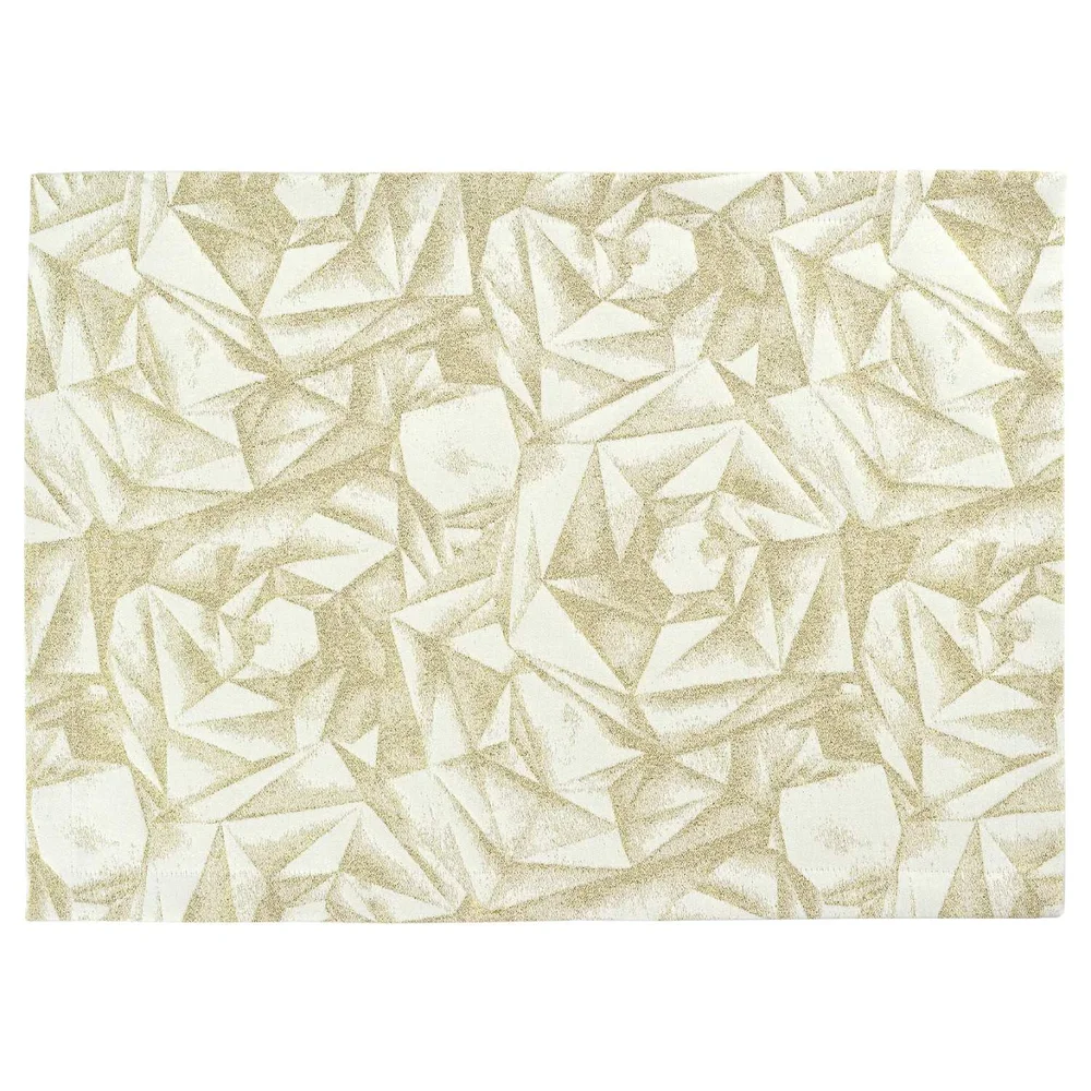 Žakárová prostírka Diamanti, 35 x 50 cm, ecru/gold