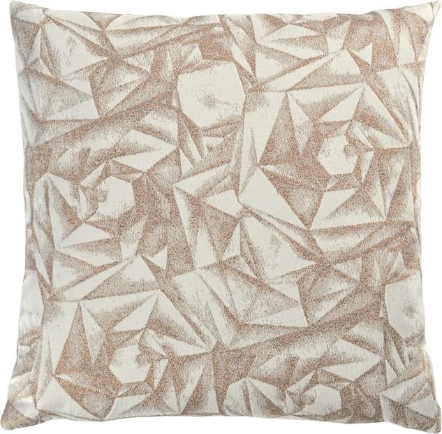 Žakárový povlak na polštář Diamanti, 50 x 50 cm, ecru/copper