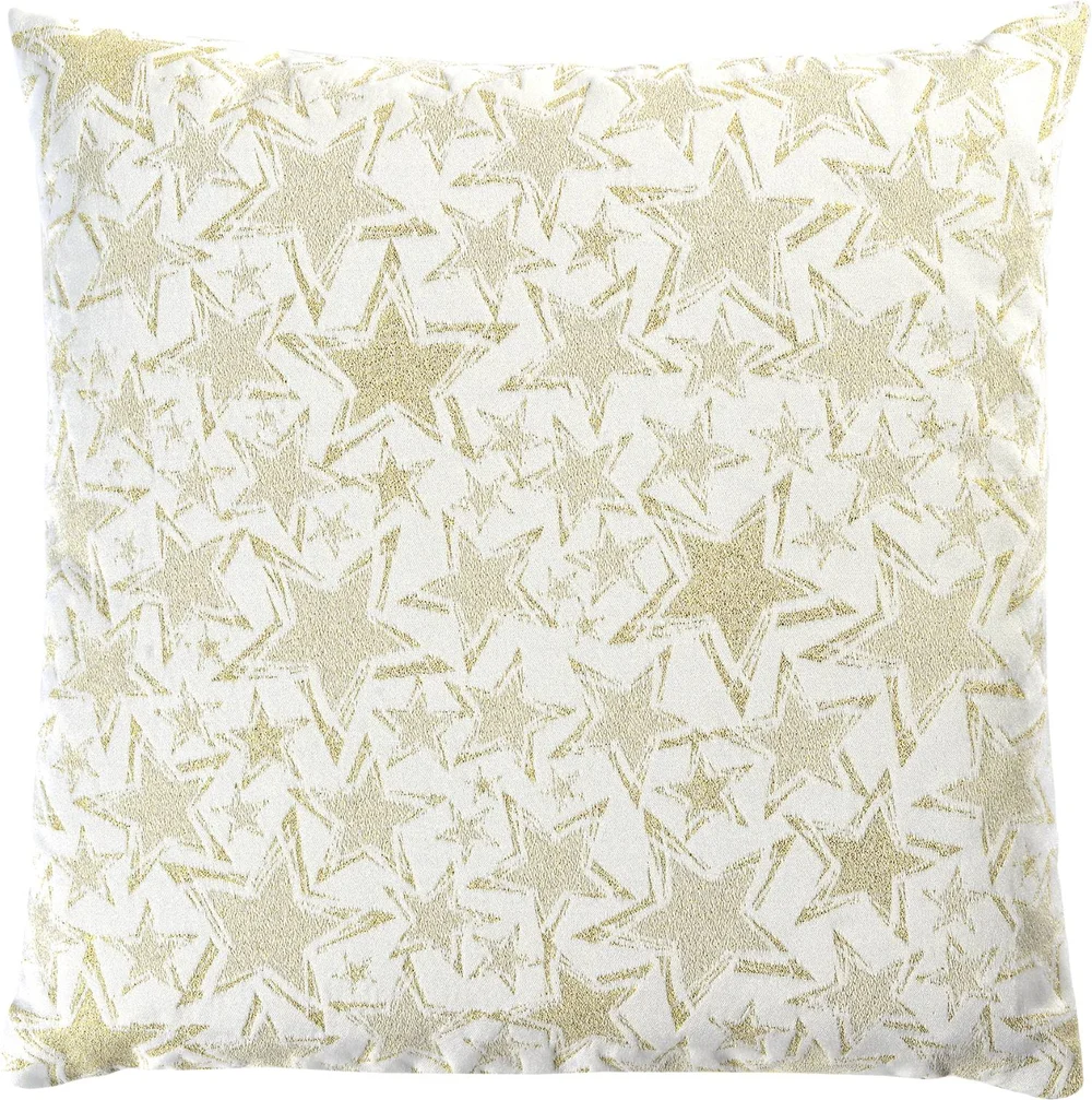 Dekorativní povlak na polštář Stelle, 40 x 40 cm, ecru / gold