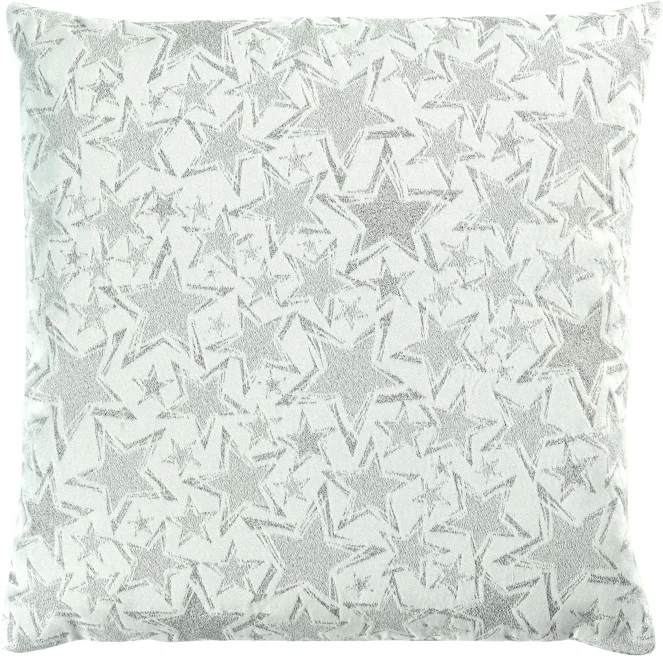 Dekorativní povlak na polštář Stelle, 40 x 40 cm, silver